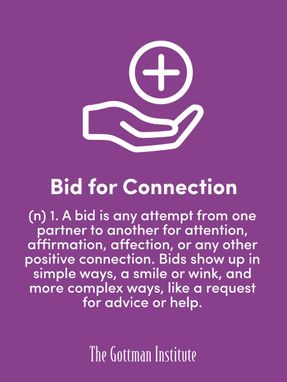Make Bids for Connection, Gottman Therapy